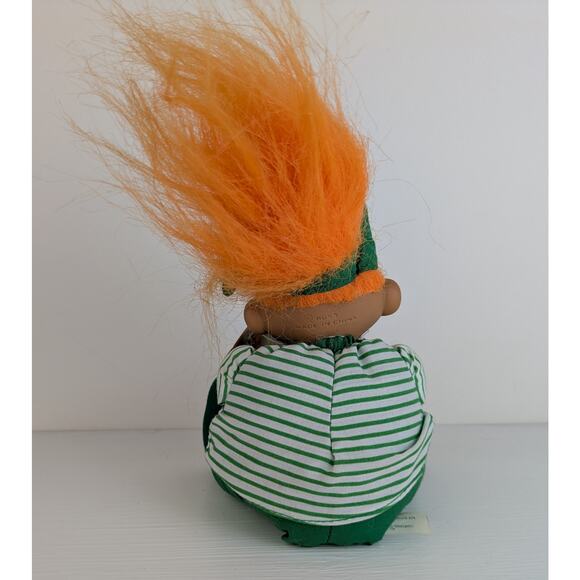 Vintage Russ Leprechaun Troll Doll w/Tag 8" Orange Hair Pot Of Gold St Patricks - Picture 4 of 6